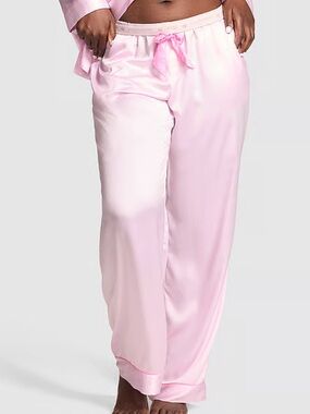 PINK Victoria's Secret x Love Shack Fancy Pink Satin Pajama Pants